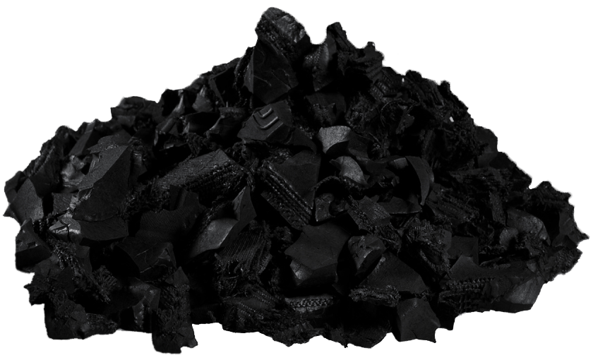 black rubber mulch